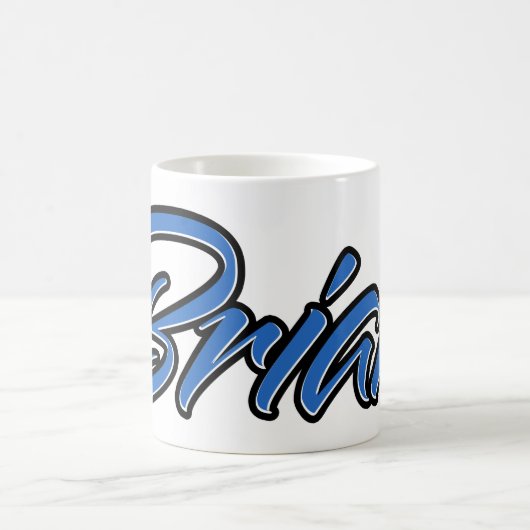 Brian Prénom Blue Tasse Café (Centre)