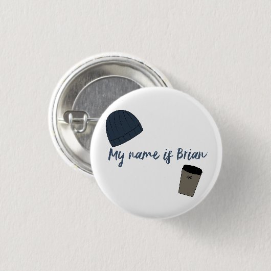 Brian Ronde Button 3,2 Cm (Voorkant /achterkant)