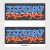 Brian Vorname Name Graffiti Aufkleber Sticker (Vel)