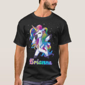 BRIANNA-naam Aangepaste aangepaste regenboogeenhei T-shirt (Voorkant)
