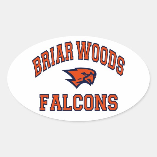 Briar Bossen Falcons Ovale Sticker (Voorkant)
