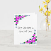 Briar nam de Kaart van de Verjaardag toe (Gele Bloem)