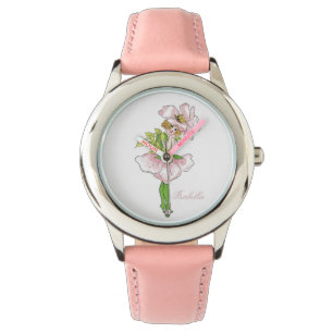 Briar Roos Cute Flower Floral Funny Girl Horloge