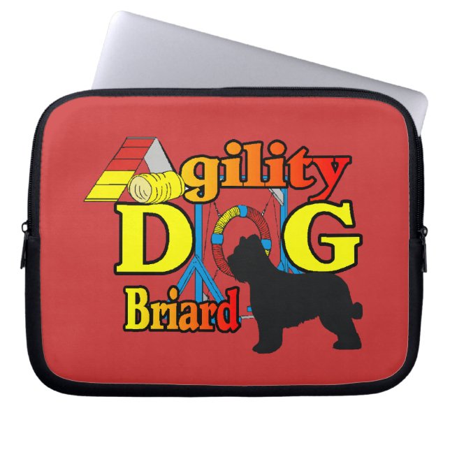 Briard Agility Laptop Sleeve (Voorkant)