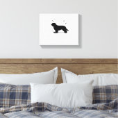 Briard Dog - Halloween Moon Silhouette Oversized T Canvas Afdruk (Insitu (Slaapkamer))