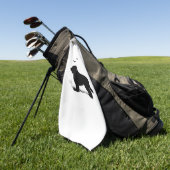 Briard Dog - Halloween Moon Silhouette Oversized T Golfhanddoek (Groen)