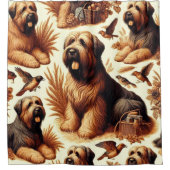  Briard Dog Naadloos Douchegordijn (Voorkant)