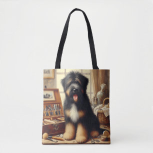 Briard Dog Painting Draagtas