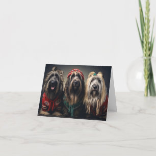 Briard Dogs Kerst Kaart
