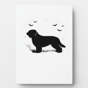 Briard-hond � Halloween-maansilhouet Oversized T-s Fotoplaat