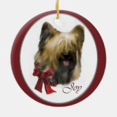 Briard kerstcadeaus Ornament (Achterkant)