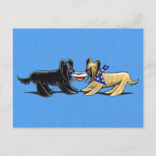 Briard Mad Hatters off-Leash Art™ Briefkaart