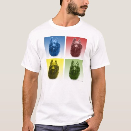 Briard Pop Art T-shirt (Voorkant)