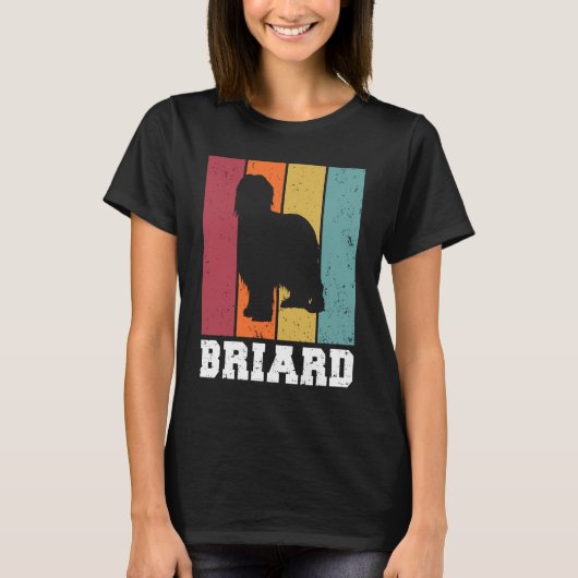 Briard Vintage  1 T-shirt (Voorkant)