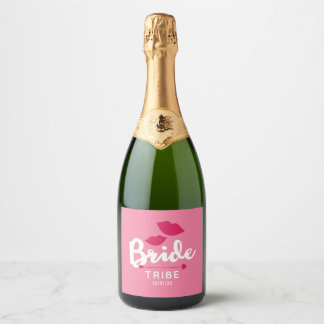 Bribe Tribe Rose Sparkling Vin Étiquette Kiss