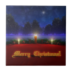 Brichtere kerstdecoratieve tegel tegeltje