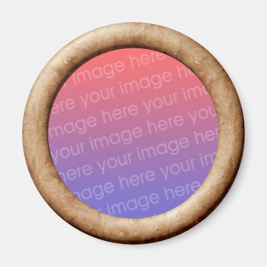 Brick (3d effect lijst grens) Sjabloon Magneet (Voorkant)