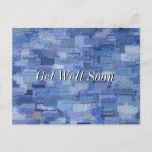 Brick Abstract Winter Blues krijgen snel Briefkaar Briefkaart