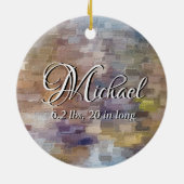 Brick Abstrait hiver automne bébé ornement (Dos)