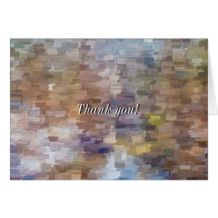 Brick Abstrait Winter Fall Carte de remerciements