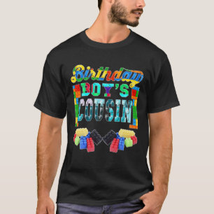 Brick Blocks neef van de geboorte-jongen B-dag T-shirt