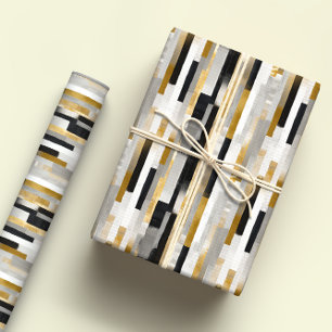 Brick Bond Brushstrokes geometrisch patroon Cadeaupapier