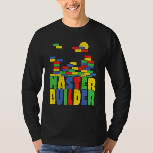 Brick Builder Blocks Master Builder T-shirt (Voorkant)