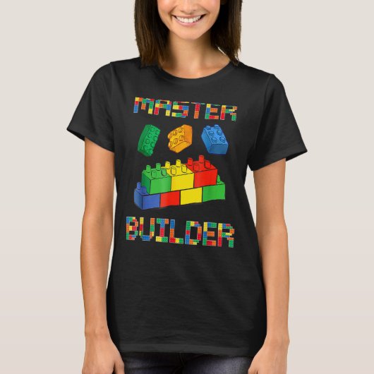 Brick Builder Blokken Masterbouwer T-shirt (Voorkant)