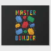 Brick Builder Funny Blocks Building Master Builder Cadeaupapier (Vlak)