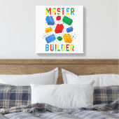 Brick Builder Funny Blocks Building Master Builder Canvas Afdruk (Insitu (Slaapkamer))