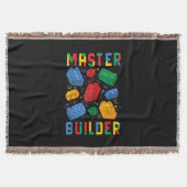 Brick Builder Funny Blocks Building Master Builder Deken (Voorkant)