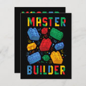 Brick Builder Funny Blocks Building Master Builder Informatiekaartje (Voorkant / Achterkant)