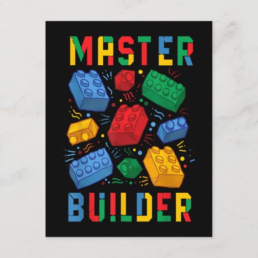Brick Builder Funny Blocks Building Master Builder Informatiekaartje (Achterkant)