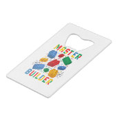 Brick Builder Funny Blocks Building Master Builder Kredietkaart Flessenopener (Voorkant Gekanteld)