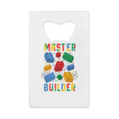 Brick Builder Funny Blocks Building Master Builder Kredietkaart Flessenopener (Achterkant)
