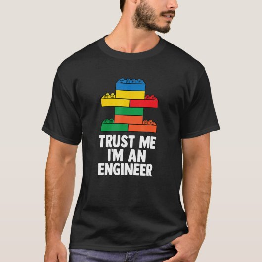 Brick Builder Funny Blocks Building Master Builder T-shirt (Voorkant)