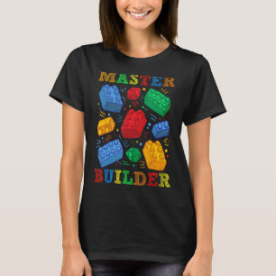 Brick Builder Funny blokkeert Master Builder - cad T-shirt
