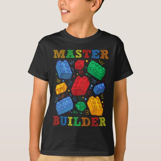 Brick Builder Funny blokkeert Master Builder - cad T-shirt (Voorkant)