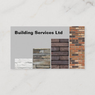 Brick Building Services met grijze achtergrond Visitekaartje