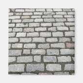 Brick Cobblestone Street Pathway Natuur Foto Magneet (Voorkant)