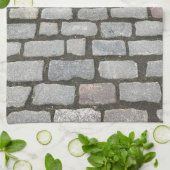 Brick Cobblestone Street Pathway Natuur Foto Theedoek (Gevouwen)