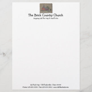 Brick Country Church Gepersonaliseerd Briefhoofd