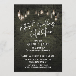 Brick Edison licht na de huwelijksfeestdag Kaart