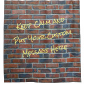 Brick Graffiti Wall Custom Bericht Douchegordijn (Voorkant)