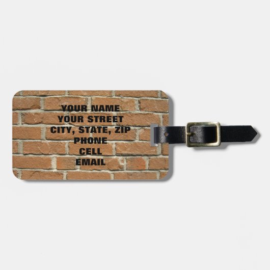 Brick House Bagagelabel (Voorkant horizontaal)