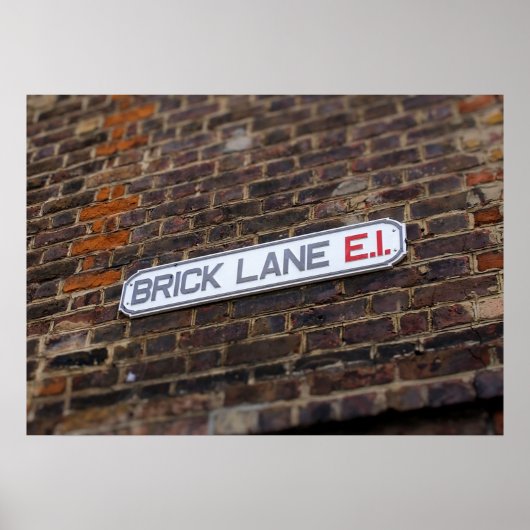 Brick Lane - Londen - Street Sign - Poster (Voorkant)