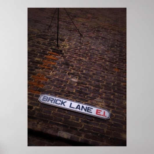 Brick Lane - Panneau de rue - Londres - Poster (Devant)