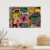 Brick Lane Street Art London (1120) Poster (Cuisine)