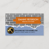 Brick Laying Masonry Plastering Works Construction Visitekaartje (Voorkant)