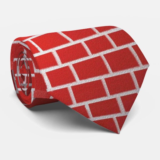 Brick look stropdas (Opgerold)